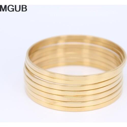 7 pieces / set bracelet 55mm diameter gold color Suitable for child boy girl Factory wholesale Free shipping LH685