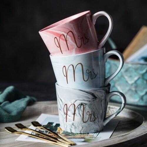 Breakfast cup ceramic cup with spoon mark cup Office coffee cup Cup for lovers Mug coffee cup