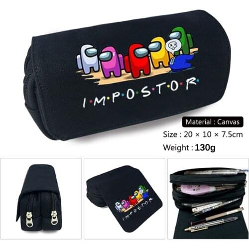 Game Figure Pen Case Student School Supplies Anime Stationery Box Child Study High-capacity Pencil Bag Christmas Gift