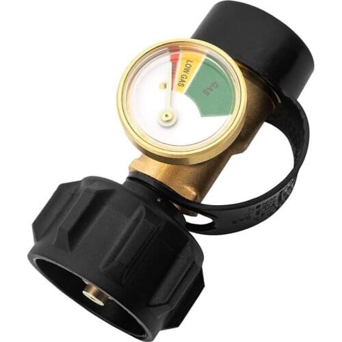 NEW-Propane Tank Gauge Gas Leak Detector Gas Pressure Meter Universal Type 1 Connection for RV Camper,Cylinder and Appliance