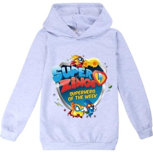 Kids Super Zings Sweatshirts Boys Hoodies Toddler Baby Girls Cartoon Game Fashion Superzing Casual T Shirt White Sweatshirt Boy