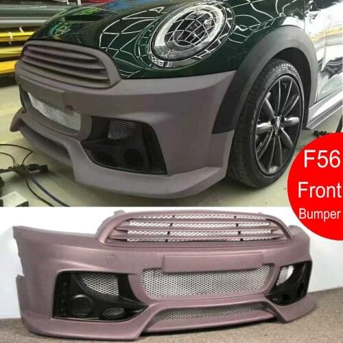 For BMW Mini Cooper F56 F55 PP front bumper w/ LED Lamp AG Hood Carbon Fiber Bonnet Car Hood Engine Cover F56 F55 bodykit hoodt