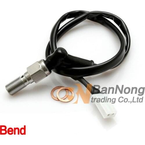 Bent Motorcycle Brake Pressure Switch Cable Hydraulic Washer With Terminal Universal For Honda Kawasaki Yamaha Suzuki10mmx1.25mm