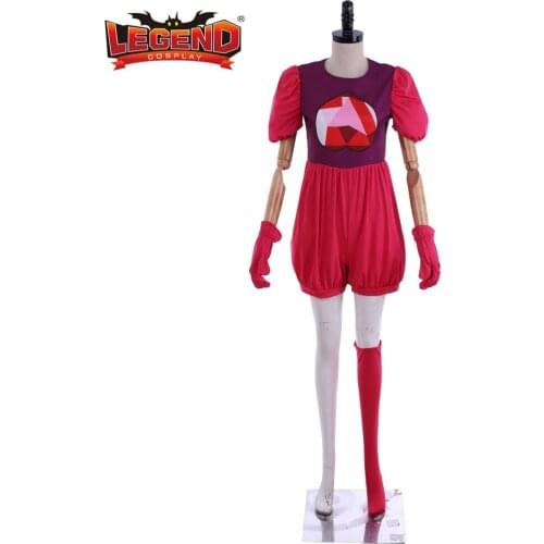 Cosplay legend Steven Universe Cosplay Costume Spinel Gem Girls Women Red Purple Jumpsuit Gloves Suit H001