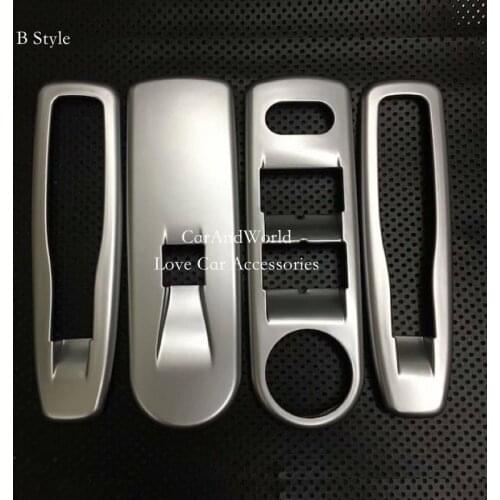 For Renault Captur 2015-2017 2018 Door Window Switch Cover Inner Armrest Lift Panel Trims Decoration Car Styling Accessories