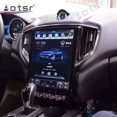 Vertical Screen Tesla Style PX6 Android 9.0 4+64GB Car Radio Player For Maserati Ghibli 2013 - 2019 GPS Navigation CARPLAY DSP