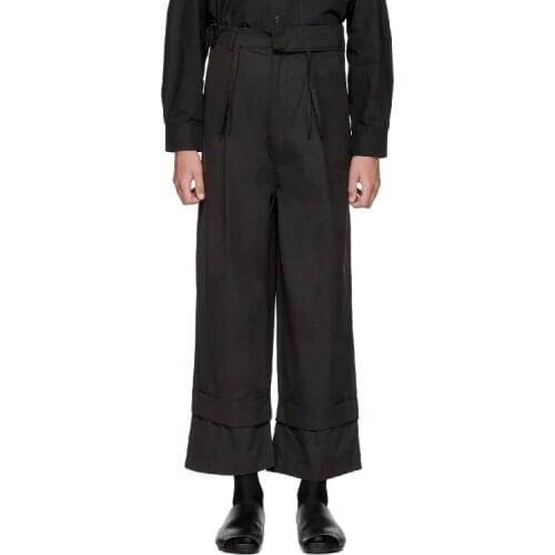 Mens clothing GD Hair Stylist fashion Catwalk Wide leg pants loose casual pants personality plus size costumes