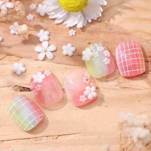 Flower Nail Sticker Flower Pearl Beads Nail Parts DIY For Nail 3D Resin Material Nail Decorations art Nail Sticker Accessor Z7F4