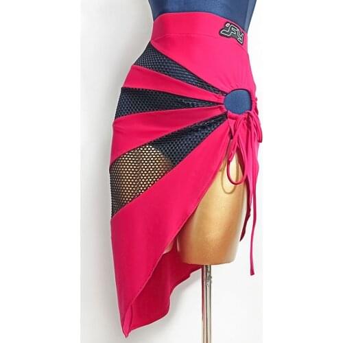 2020 New Latin Dance Dress Women Skirt DL597 Waist Hole Patchwork Design Dancing Dresses Latin Dance Costume Latina Dress