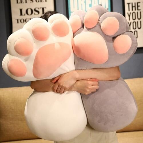 New Arrival Lovely Bear & Cat Paw Toys Kawaii Animal Seal Throw Long Pillows Paw Plush Stuffed Sleeping Pillow Doll Toy