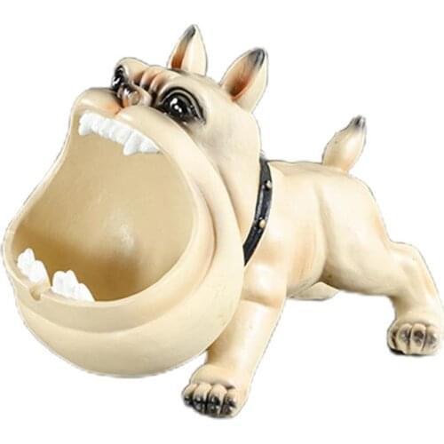 Cartoon Dog Ashtray Bulldog Animal Large Capacity Storage Box Dog Ceramic Crafts Living Room Desktop Home Ornaments Mens Gift