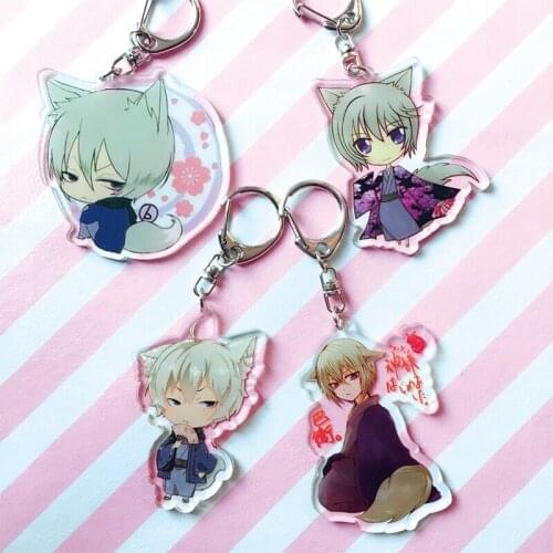 Popular Anime Kamisama Love Kiss Key Chain Cartoon Figures Transparent Double-sided Pendant Cosplay Key Ring Holder Car Keychain