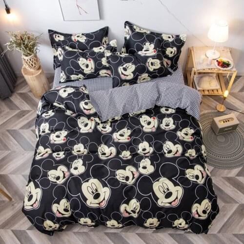 Disney Mickey Mouse Minnie Mouse Donald Duck Cute Cartoon Bedding Down Quilt Sleeve Pillowcase Children Bedroom Decoration
