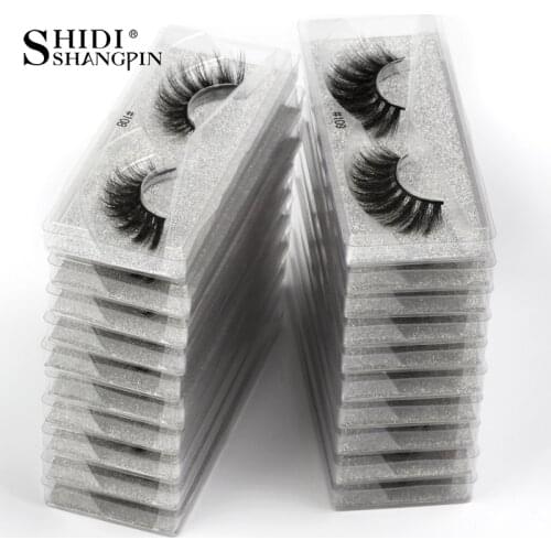 SHIDISHANGPIN fashion false eyelashes wholesale hand made 3d mink volume eyelashes natural messy soft lashes for makeups In Bulk