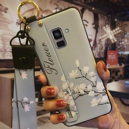 For Girls Wristband Phone Case For Samsung Galaxy A8 2018/A530F New Arrival Wrist Strap Silicone