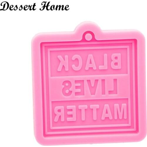 DY0808 Bright Resin Craft Black Lives Matter Keychain Mould ,Resin mold silicone , DIY Epoxy Jewellery Making