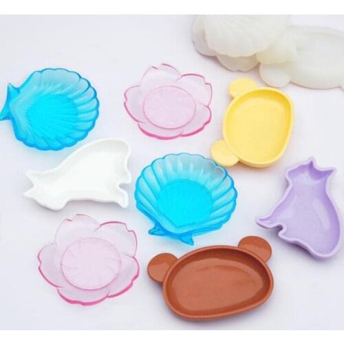 1PCS transparent silicone mold petal flower dish plate mold DIY Sakura storage plate Mold decorative crystal epoxy silicone mold