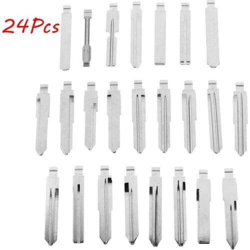 24Pcs/set Car Flip Remote Key Blade Blank Uncut KD Metal Key Replacement KD blade