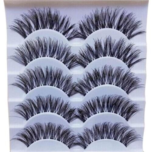 5 Pairs 3D Mink Hair False Eyelashes Natural/Thick Long Eye Lashes Wispy Makeup Beauty Extension Tools