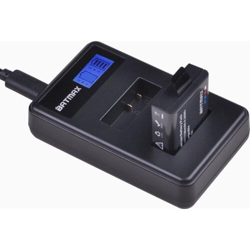 Batmax 1Pc 1180mAh PG1050 Battery+LCD Dual Charger for SJCAM SJ4000 SJ5000 EKEN H9 H9R H3 H3R H8PRO H8R Sport Action Camera