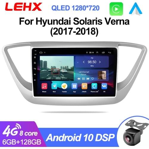 RAM2G 2Din Android 9.0 Car Radio Multimedia Video Player GPS Navigation For Hyundai Solaris 2 Verna 2016 2017 2018 2 Din DVD