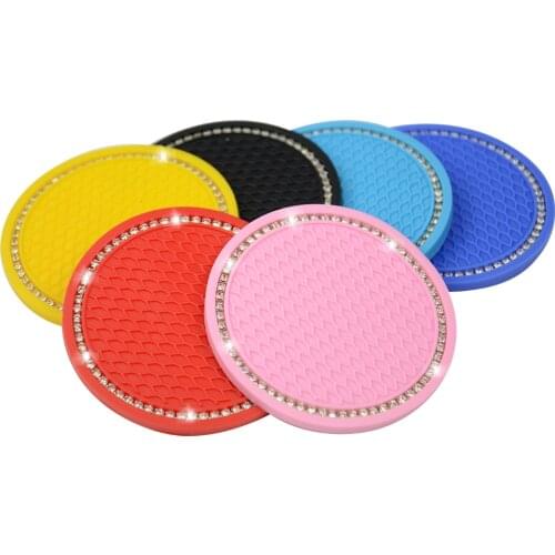 1PCS Vehicle Bling Car Coasters Cup Holder Silicone Anti Slip Dog Paw Coaster Mat Auto Accessories Universal 6 Colors