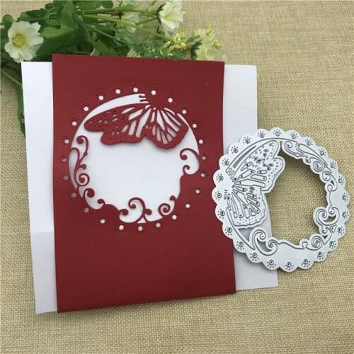 Butterfly Lace Metal Cutting Dies Stencils For Card Making Decorative Embossing Suit Paper Cards Stamp DIY