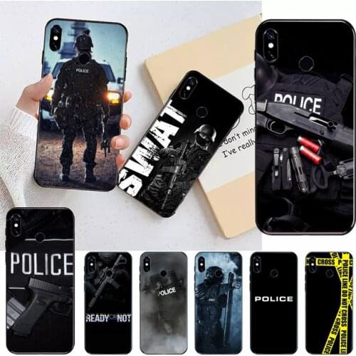 Symbol Police design pattern Phone Cases For Xiaomi Redmi note 7 8 9 t k30 max3 9 s 10 pro lite Luxury brand shell funda coque