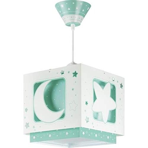 Dalber Moon Light Childrens ceiling lamp Moon and stars MoonLight Green