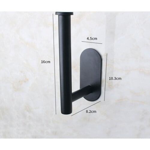 No-drill Toilet Paper Holder Stainless Steel Bathroom Kitchen Roll Paper Accessory Tissue Towel Accessories Rack Holders