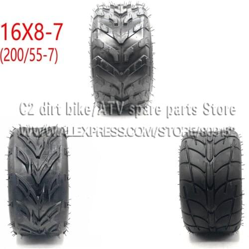 16X8-7(200/55-7) Kart Auto Parts 7 inch ATV Tires 16X8-7 16 * 8-7 Highway Tire Wear-resistant Wheel Tires
