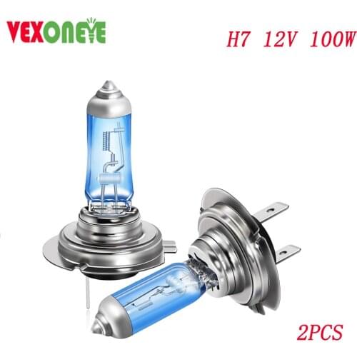 2pcs H7 12v 100w Auto Lighting System bulbs power super white car light super sportcar head light