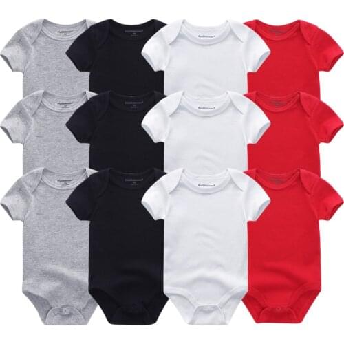 Summer 2021 baby clothes sets Cotton infant bodysuits Babies Solid newborn boy girls Jumpsuit Roupas de bebe Costumes