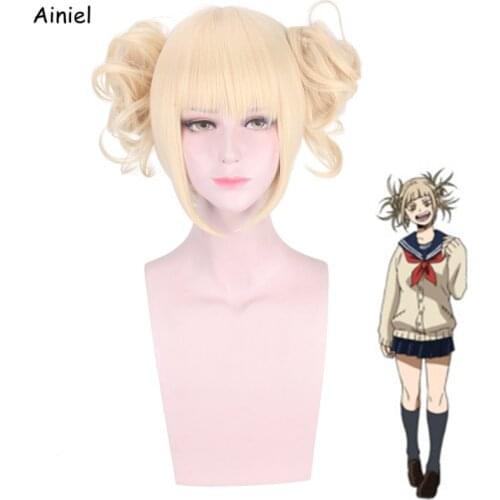 Anime My Hero Academia Himiko Toga Cosplay Wig Asui Tsuyu Synthetic Long Short Hair Wig Girls Boys Women Midoriya Izuko Deku Wig