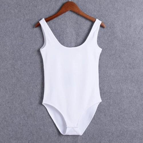Hot Sexy bodysuit women Swimsuit Stretch sleeveless rompers womens jumpsuit 2019 backless white Jumpsuit overalls for women