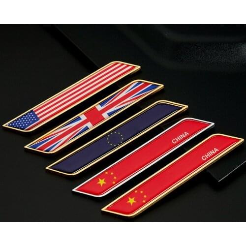 Europe United States USA UK China Italy Germany France Russian Federation National Falgs Car Emblem Stickers Covering Scrathes