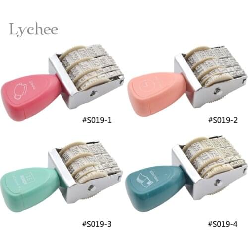 Lychee Life Random Color Vintage DIY Roller Stamp Trolley Date Carimbos Scrapbooking Rolling Words Stamps