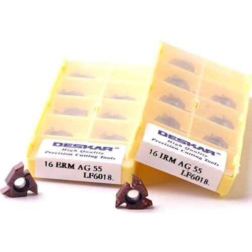 10pcs 16ER 16IR AG60 AG55 A55 A60 LF6118 LF6018 Carbide Insert Thread Turning Tool Blade for SER Bar CNC Lathe