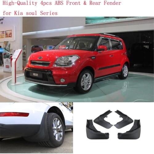 High-Quality 4pcs ABS Front & Rear Fender for Kia soul Series Car Mud Flaps Splash Guard Mudguard Mudflaps Accessories