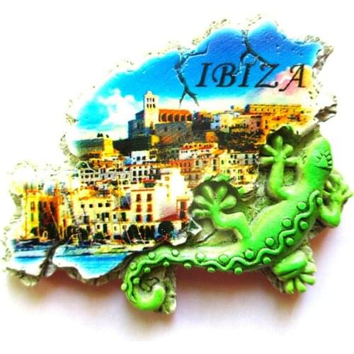 High Quality 3D Gecko Famous Architectural Monuments Refrigerator Fridge Magnets Creative Home Decoration Magnetic Stickers