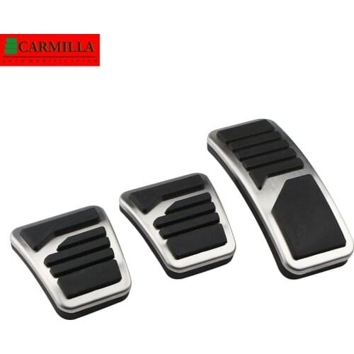 Carmilla Stainless Steel Auto Pedal Protection Cover for Mitsubishi L200 L 200 2015 - 2021 AT MT Car Pedals Protector