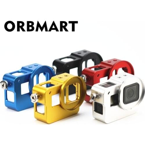 ORBMART Aluminum Alloy Protective Housing Cover Shell Mount Case + 52mm UV Filter For Gopro 5 6 Gopro Hero 5 6 7 Black