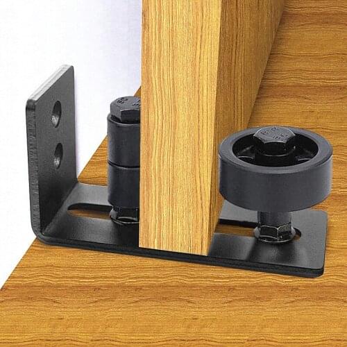 1set Sliding Floor Guide 8 in 1 Carbon Steel Adjustable Fixing Roller Accessories For Barn Door Locker Slides Home Hardware