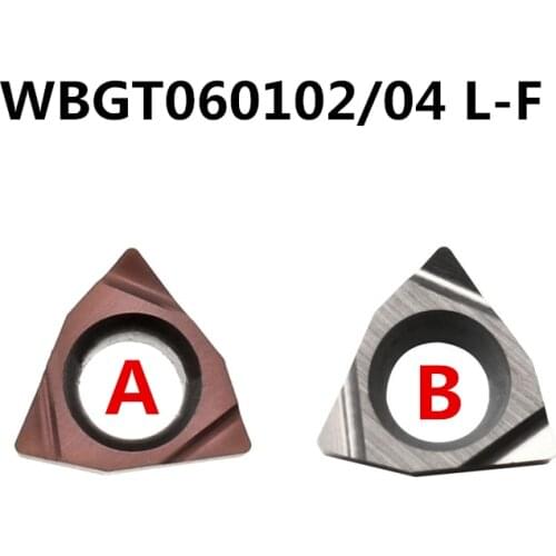 10PCS WBGT060102 L-F / WBGT060104L-F Carbide insert,small tools turning tool holder boring bar cnc machine Tools Parts