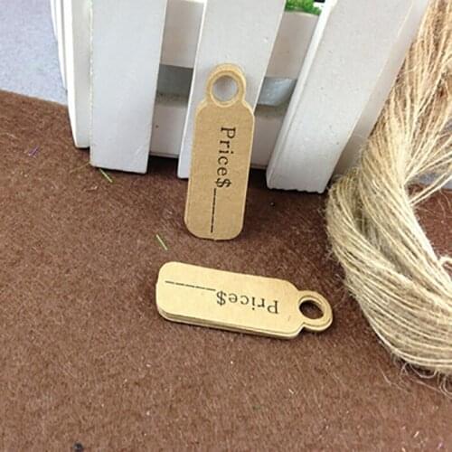 200pcs Price Label Tags with Hanging String for Jewelry/Stationer / Shoes/Clothing (White) Accept Customize