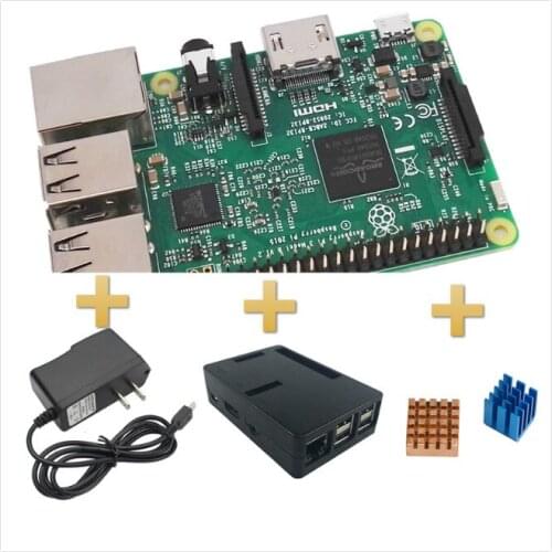 2016 The new Raspberry pi 3rd generation + 2.5A power supply + shell + heatsink one Package