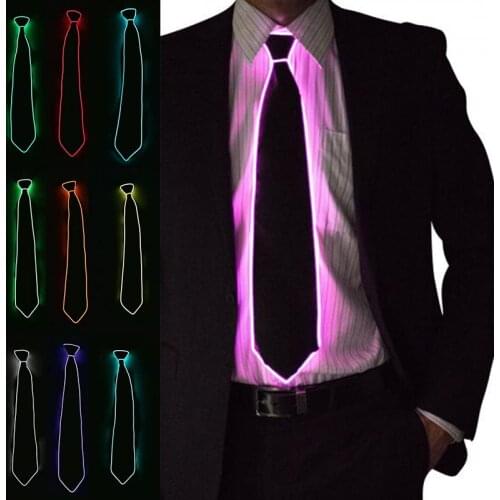 Light Up Necktie Led Ties for Halloween Christmas Rave Party Show Costume Accessories -OPK