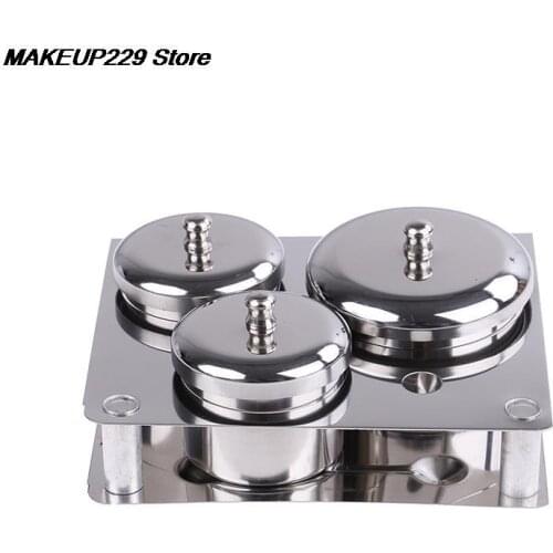 3Pcs/set Stainless Dappen Dish Cups Salon Manicure Acrylic Powder Liquid Container Organizer Tray Dappen Dish Nail Art Tools