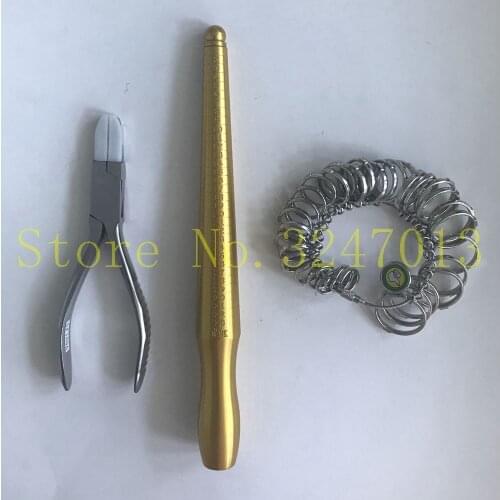 3PCS/set Jewelry mandrel ring sizer gauge stainless steel plier set