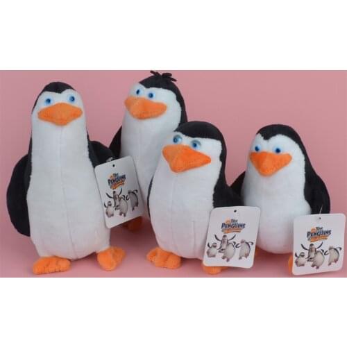 4pcs Free shipping Madagascar Plush Toys Penguins Eldest Brother Novice Plush Soft Stuffed Animals Toys Doll for Kids Gifts